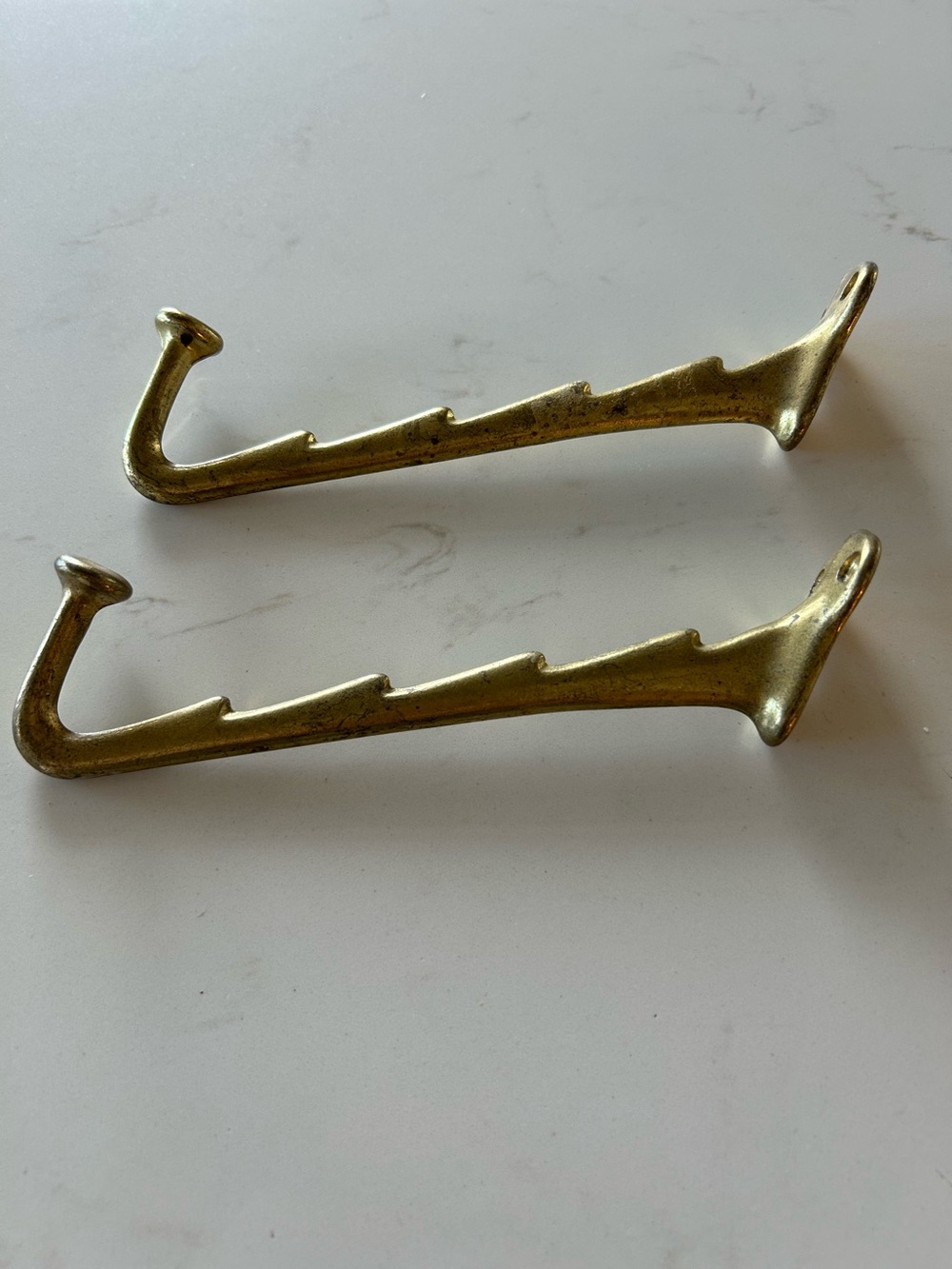 Set 2 VINTAGE WATERFALL COAT HANGER MULTI HOOK / HAT HOOK